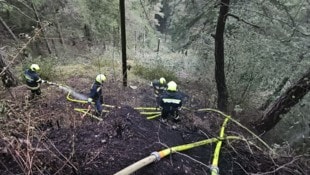 Die Brandstelle war sehr abgelegen und steil.