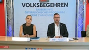 Schuch-Gubik und Hafenecker präsentierten am Mittwoch das FPÖ-Volksbegehren gegen den ORF.