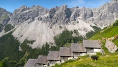 Beeindruckendes „Reihenhaus“ auf der Alpe Klesenza.