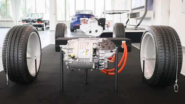 Mock-up des HyperHybrid-Antriebs von Obrist Powertrain: Die Entwicklung der Technologie ...