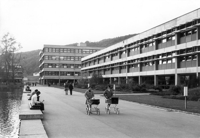 Der Campus der Johannes Kepler Uni in den 1970ern.