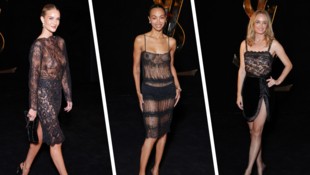 Rosie Huntington-Whiteley, Zoe Saldana und Amber Valletta überließen bei der Paris-Schau von ...