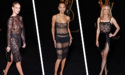 Rosie Huntington-Whiteley, Zoe Saldana und Amber Valletta überließen bei der Paris-Schau von ...