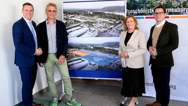 Bürgermeister Christoph Kaufmann, Johannes Edtmayer, Stadtrat für Stadtplanung und ...