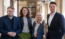 Die vier Klubobleute der Opposition: Hannes Schwarz, Sandra Krautwaschl, Claudia Klimt-Weithaler ...