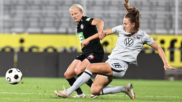Gekämpft haben sie, die Sturm-Frauen, aber der Sieg gegen Wolfsburg ist ihnen nicht vergönnt ...