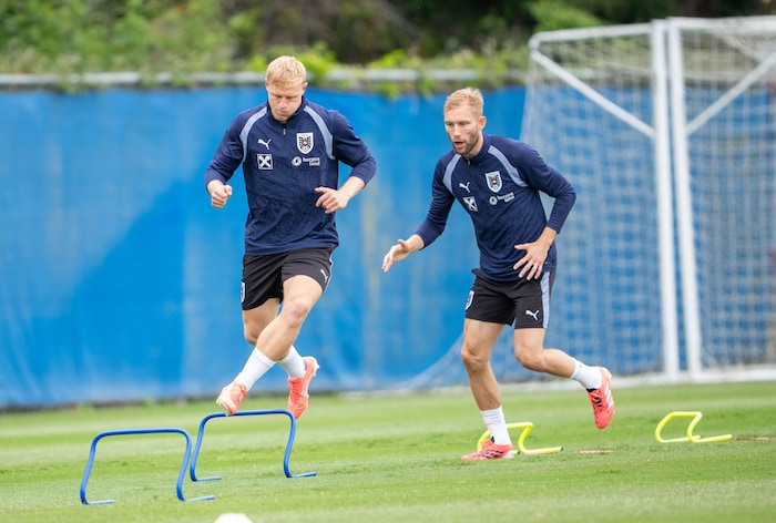 Wichtige Stützen im ÖFB-Team: Xaver Schlager (l.) Konrad Laimer (r.)