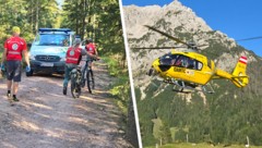 Bergrettung und der Notarzthubschrauber C4 waren vor Ort.