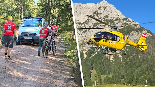 Bergrettung und der Notarzthubschrauber C4 waren vor Ort.