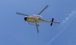 Die Polizei musste mit dem Hubschrauber ausrücken.