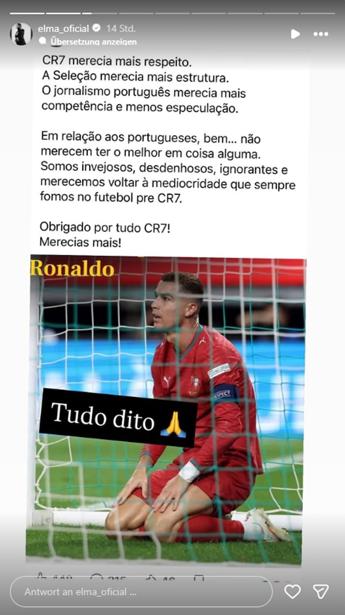 Ronaldos Schwester lederte gegen den Verband und die Medien.