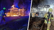 Der Schuppen und das Auto brannten lichterloh.