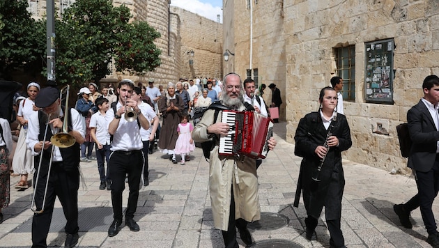 Jüdisches Fest Sukkot in Jerusalem
