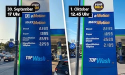 Am Donnerstag kostete Diesel und Super, so wie hier in Wien, vielerorts zehn Cent weniger als ...