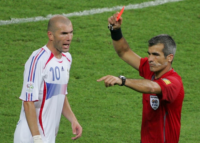 Im WM-Finale gegen Italien fand die Karriere von Zinedine Zidane ihren unrühmlichen ...