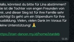 Die betrügerische Nachricht kursiert derzeit auf Whatsapp.