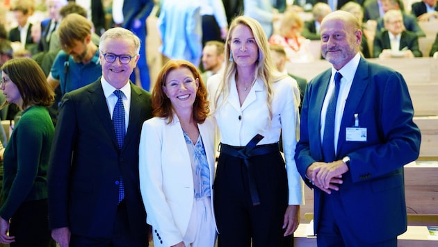 v.li.: MedUni-Wien Rektor Markus Müller, Generaldirektorin Evelyn Kölldorfer-Leitgeb (WIGEV), ...