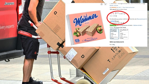 For some low-cost products, the new parcel tax accounts for a large portion of the final price.