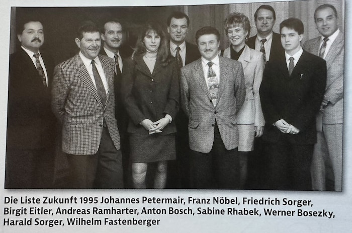 Harald Sorger (2.v.r.) 1995 als jüngster Gemeinderat Österreichs – damals war er 19 Jahre alt.