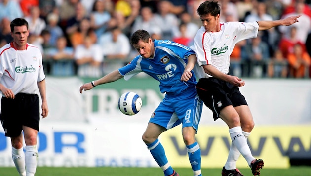 Schon der junge Xavi Alonso (r.) kickte schon im Reichshofstadion.