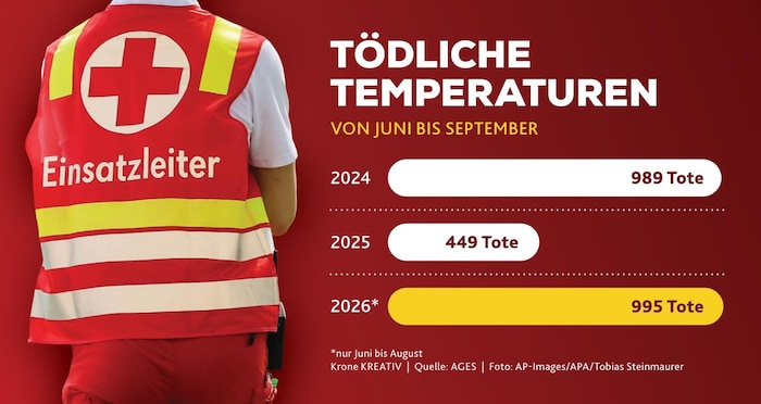 Fürchterliche Zahlen: Heuer starben so viele Menschen an der Hitze wie noch nie.
