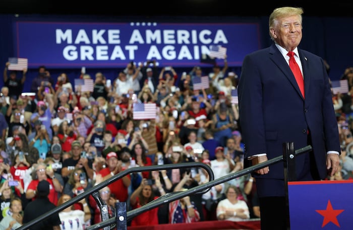 Trump bei seiner Ansprache in Oklahoma.