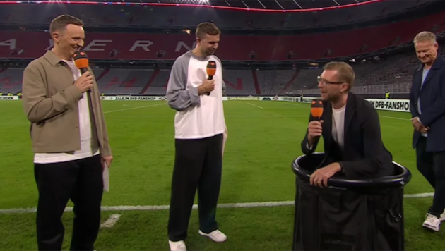Jochen Breyer, Christoph Kramer, Per Mertesacker und Boris Büchler (von li. nach re.)
