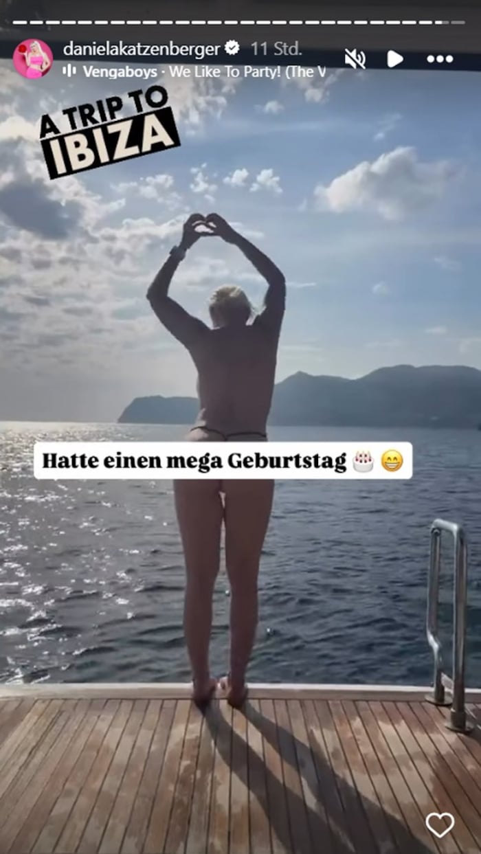 Mit diesem Foto ließ Daniela Katzenberger ihren 40. Geburtstag ausklingen.
