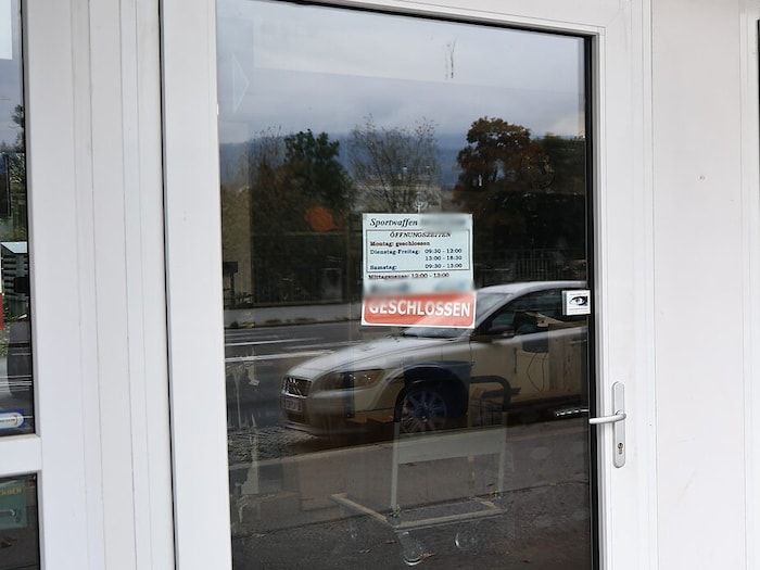 The gun shop is closed.