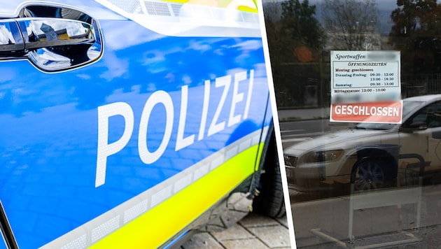 Nach dem Einbruch in das Innsbrucker Waffengeschäft gelang den Tätern die Flucht nach Bayern.
