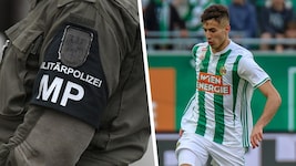 Die Militärpolizei „belehrte“ den Ex-Rapid-Star, der sich vor dem Wehrdienst drückt, am Rande ...