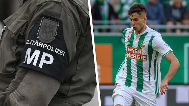 Die Militärpolizei „belehrte“ den Ex-Rapid-Star, der sich vor dem Wehrdienst drückt, am Rande ...