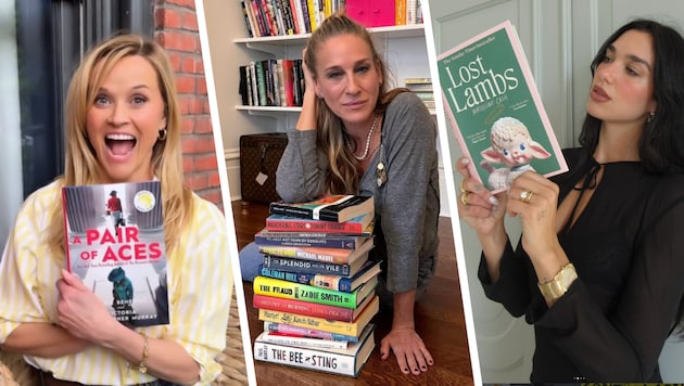 Reese Witherspoon, Sarah Jessica Parker und Dua Lipa empfehlen regelmäßig neuen Lesestoff.