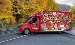 Kein Napf soll leer bleiben: Der festliche Truck (Visualisierung) bringt ab November Futter und ...