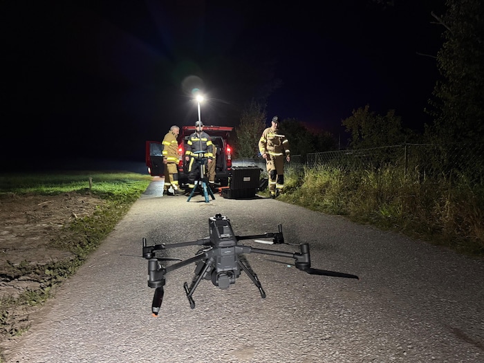 Mithilfe einer Drohne wurde nach dem Tier gesucht.
