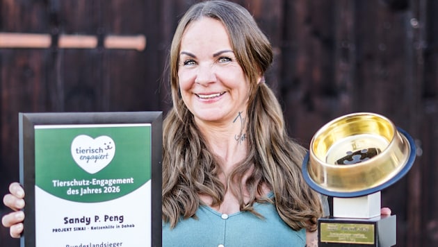 Sandy P. Peng freut sich über den „Goldenen Fressnapf“. Die Vorarlbergerin ist seit vielen ...
