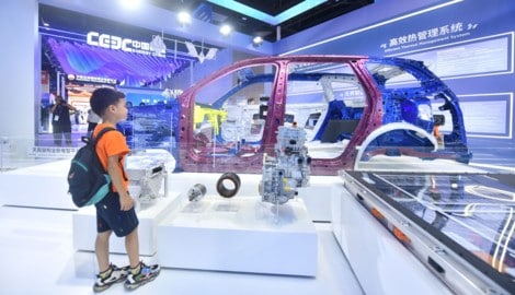Die Zukunft dieses Jungen ist die schöne neue High-Tech-Welt in China.