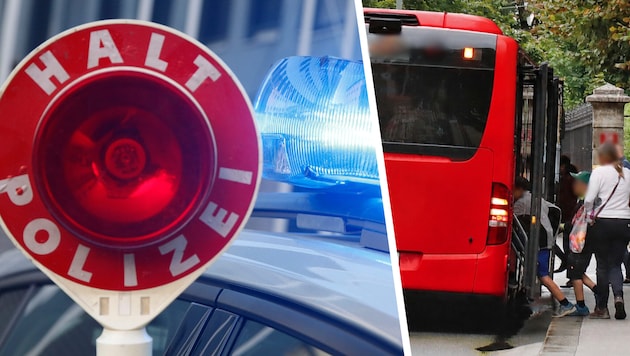 Die Polizei zog den Bus aus dem Verkehr. Letztlich wurden die Kennzeichen abgenommen ...