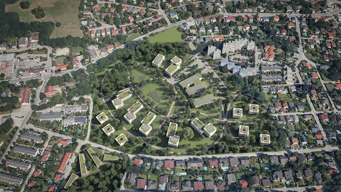 Wenn alles fertig ist (das werde aber noch etliche Jahre dauern) soll sich der Wiesenpark so ...