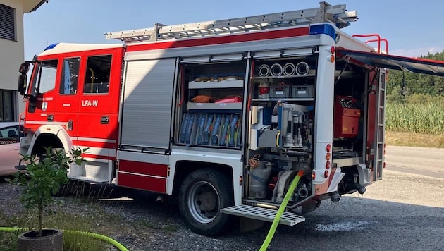 Die Feuerwehr – wie hier jene aus Oberholz – brachte im trockenen Sommer Wasser auch zu ...