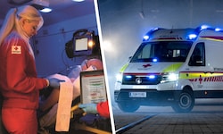 Engmaschiges Netz aus Rettungswägen des Typs C (RTW-C) mit Monitoren und Geräten zur Diagnose ...
