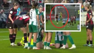 Rafaela Borggräfe hat sich bei einem Zusammenprall so schwer verletzt, dass sie ausgewechselt ...