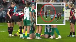 Rafaela Borggräfe hat sich bei einem Zusammenprall so schwer verletzt, dass sie ausgewechselt ...