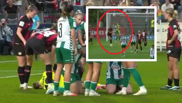 Rafaela Borggräfe hat sich bei einem Zusammenprall so schwer verletzt, dass sie ausgewechselt ...