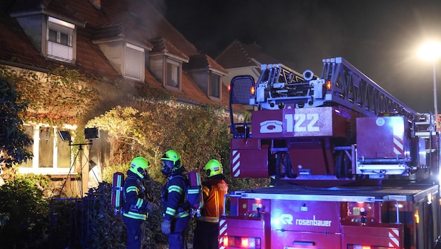 The apartment fire in Pasching.