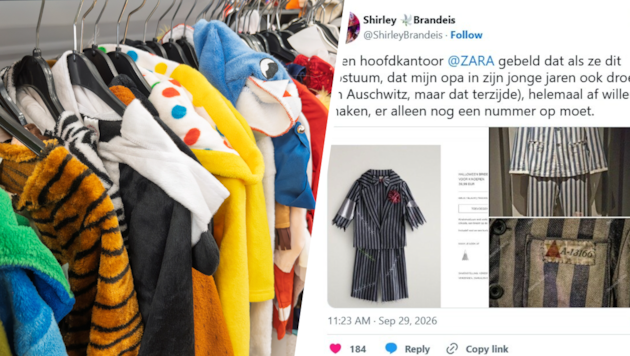 Links sind herkömmliche Kinderkostüme für den Fasching oder Halloween zu sehen. Rechts im Bild: ...