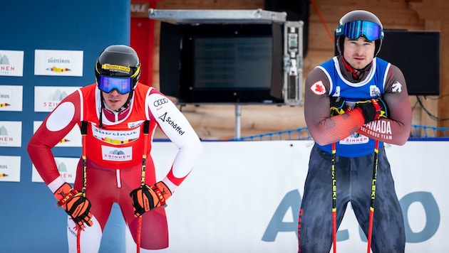 Reece Howden (re.) matchte sich einst mit Mathias Graf – der damals auch auf den Skiern der ...