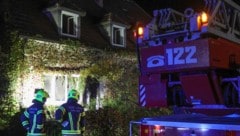 Der Brandort, eine Doppelhausanlage in Pasching