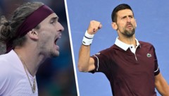 Alexander Zverev ist gegen Nocak Djokovic (rechts) ausgeschieden.