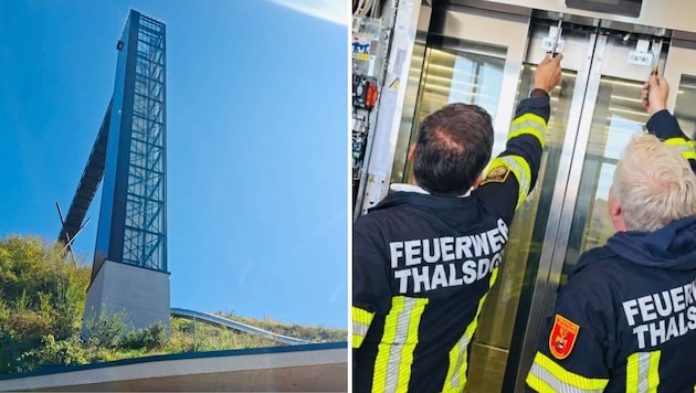 Die Florianis entriegelten die Türen der Gondel per Hand und befreiten die Passagiere.
